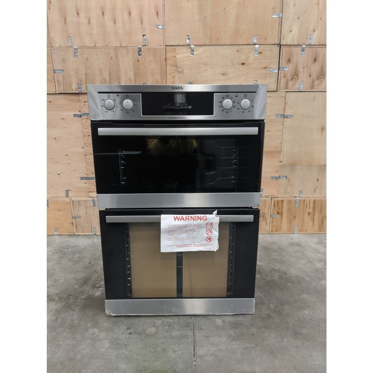 GRADE A2 - AEG DC4013021M Stainless Steel Electric Built-in Double Oven