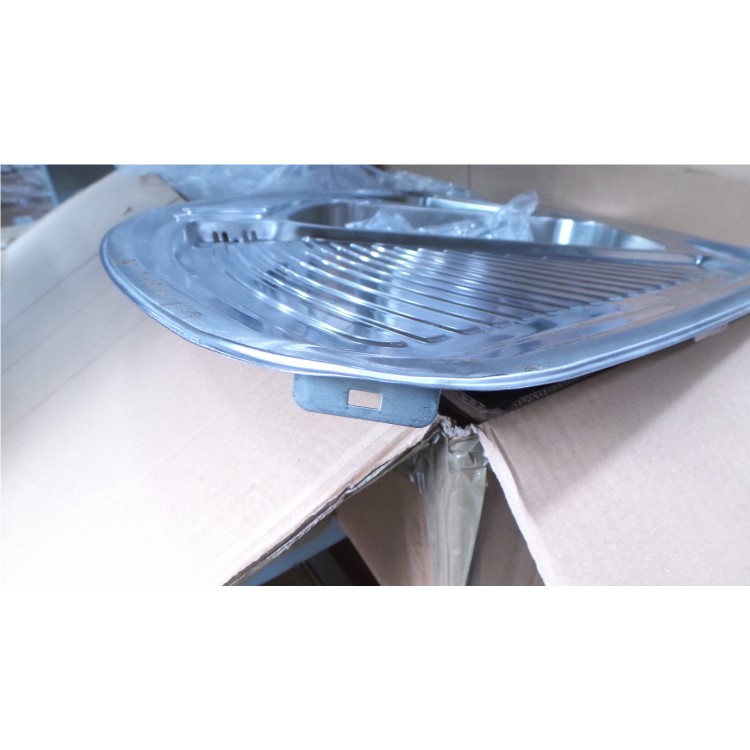 GRADE A3 - Astracast LD15XXHOMESK1 Lausanne 1.5 Bowl Left Hand Drainer Polished Stainless Steel Corner Sink