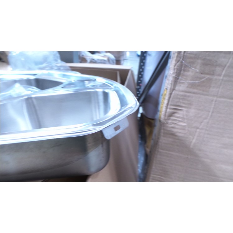 GRADE A3 - Astracast LD15XXHOMESK1 Lausanne 1.5 Bowl Left Hand Drainer Polished Stainless Steel Corner Sink