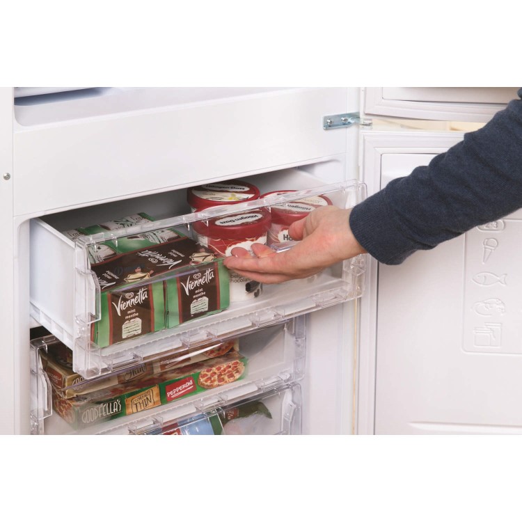 Indesit CAA55 55cm Width 50/50 Split Freestanding Fridge Freezer in White