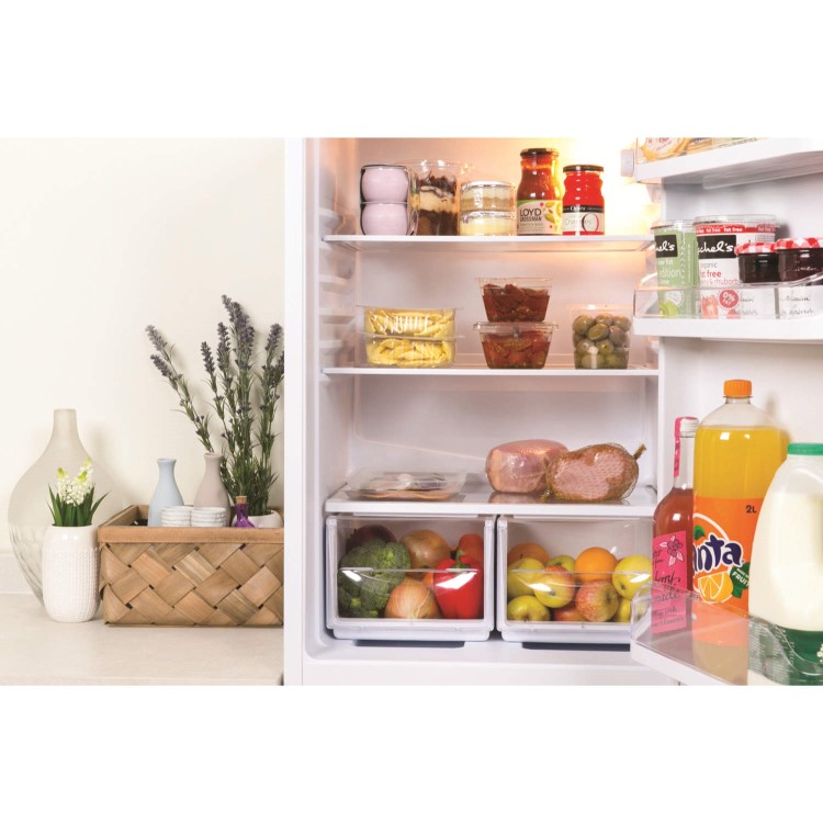 Indesit CAA55 55cm Width 50/50 Split Freestanding Fridge Freezer in White