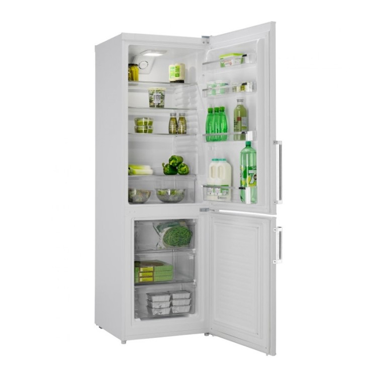GRADE A1 - Hoover HVBF6182WF 197 x 60cm Frost Free Freestanding Fridge Freezer - White
