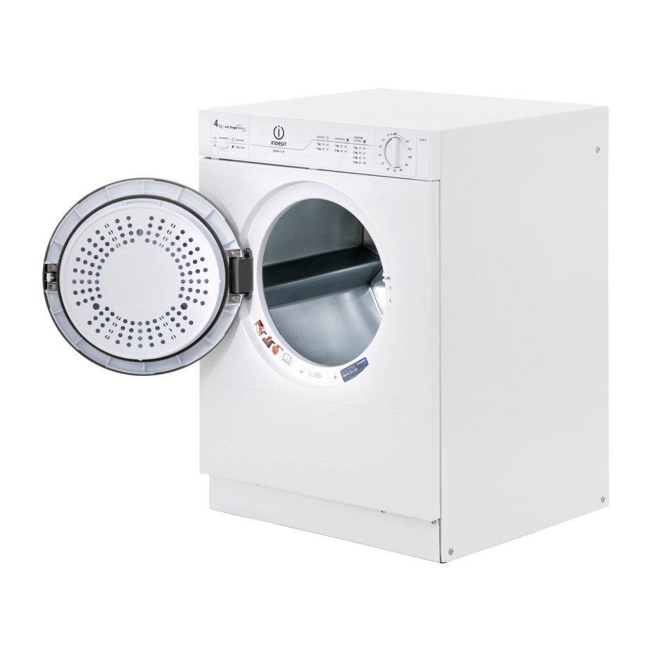 INDESIT IS41V 4kg Compact Front Vented Tumble Dryer Polar White