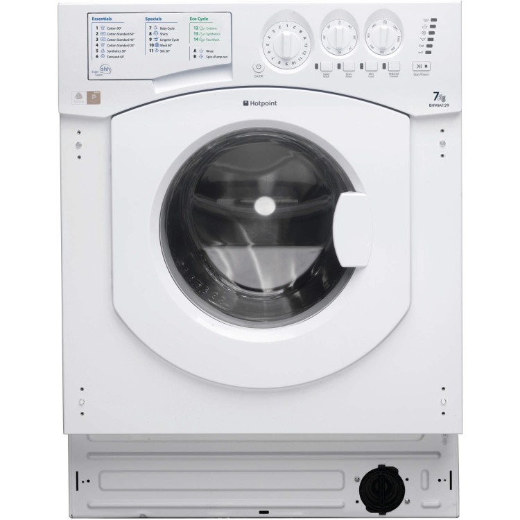 GRADE A3 - Hotpoint BHWM1292 7kg 1200rpm A++ Integrated Washing Machine - White