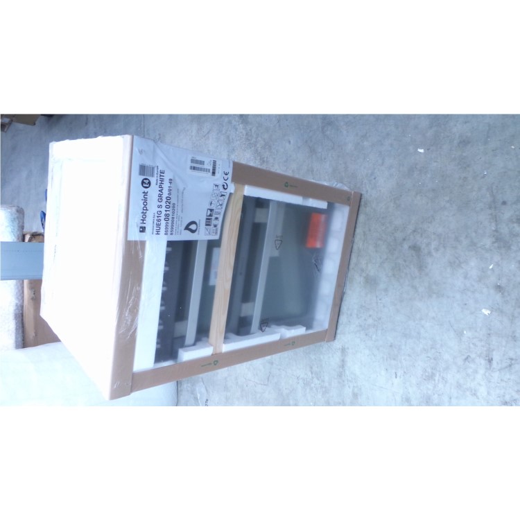 GRADE A3 - Hotpoint HUE61GS 60cm Wide Double Oven Electric Cooker With Ceramic Hob - Graphite