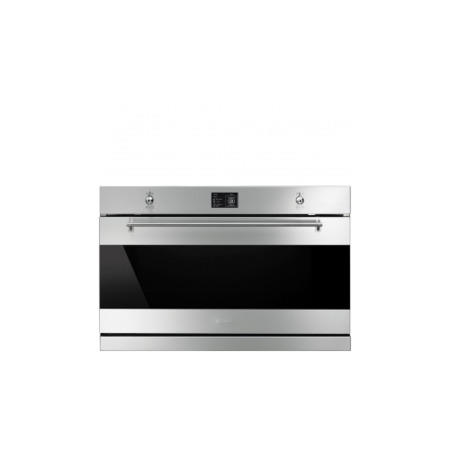 GRADE A2 - Smeg SFP9395X Classic Multifunction Electric Built-in Single Oven With Pyrolytic Cleaning Stainless Steel And Dark Glass
