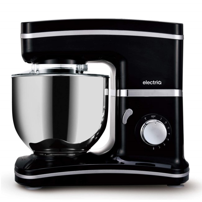 GRADE A1 - ElectriQ 5.2 litre Electric Food Stand Mixer 1500w Black with Dishwasher Safe Attachments