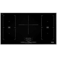 GRADE A1 - As new but box opened - Smeg SIM592B 90cm Multizone Angled Edge Glass Induction Hob with Touch Controls