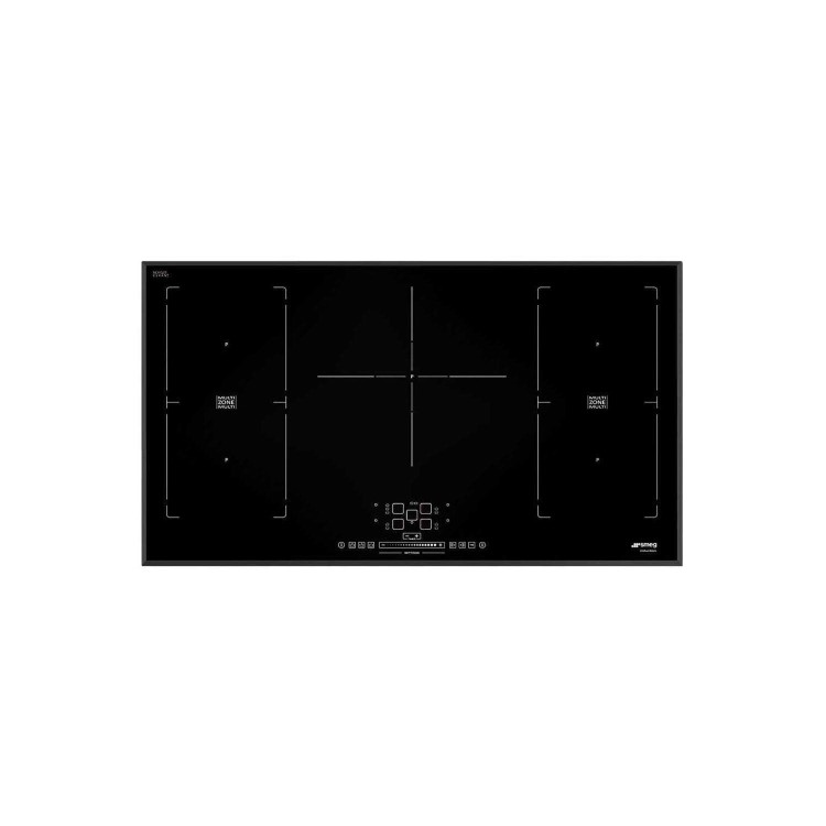 GRADE A1 - As new but box opened - Smeg SIM592B 90cm Multizone Angled Edge Glass Induction Hob with Touch Controls
