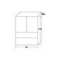 GRADE A3 - CDA PC87SC American Style Two Door Two Drawer Freestanding Fridge Freezer - Stainless Steel Colour