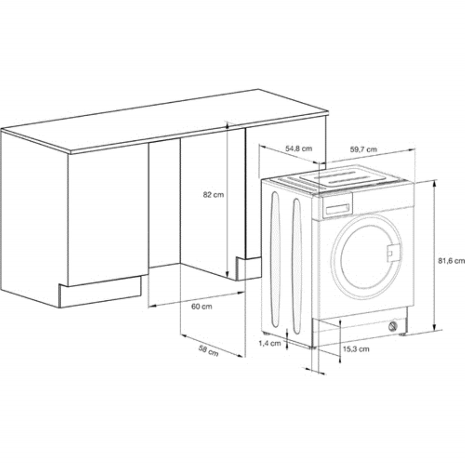 GRADE A3 - Beko WMI71641 7kg 1600rpm 