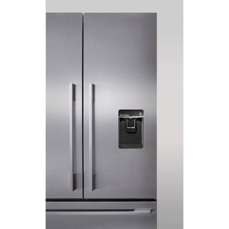 Fisher & Paykel RF540ADUSX4 24198 Three Door Freestanding Fridge Freezer With Ice Maker And Water Dispenser - EZKleen Stainless Steel