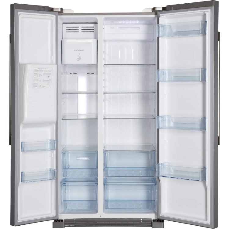 GRADE A1 - Haier HRF-628IF6 2-Door A+ Side By Side American Fridge Freezer With Ice And Water Dispenser Stainless Steel Look