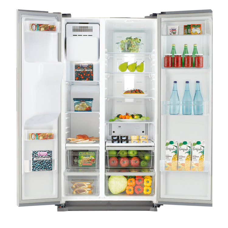 GRADE A2 - Samsung RS7567BHCSP 532L American Freestanding Fridge Freezer - Silver