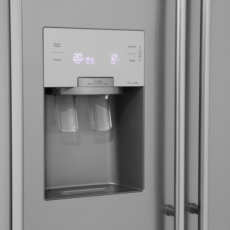 GRADE A2 - Samsung RS7567BHCSP 532L American Freestanding Fridge Freezer - Silver