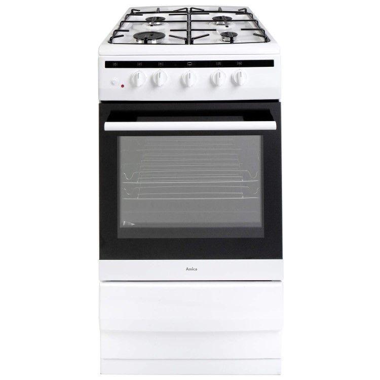 Amica 508GG5W 50cm Single Oven Gas Cooker - White