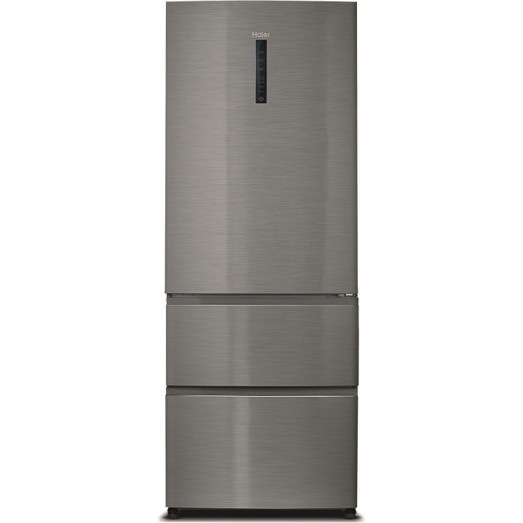 GRADE A2 - Haier A3FE742CMJ 3-door Door-and-drawer Fridge Freezer Silver