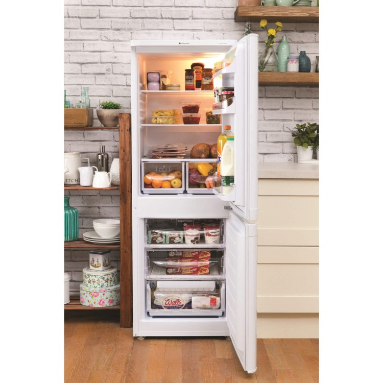 Hotpoint NRFAA50P Ice Diamond Freestanding Fridge Freezer Polar White