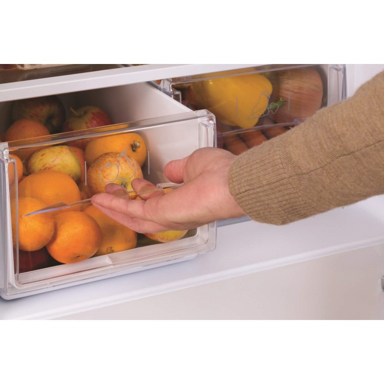 Hotpoint NRFAA50P Ice Diamond Freestanding Fridge Freezer Polar White