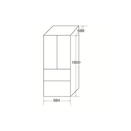 GRADE A1 - As new but box opened - CDA PC84SC American Fridge Freezer Stainless Steel Look