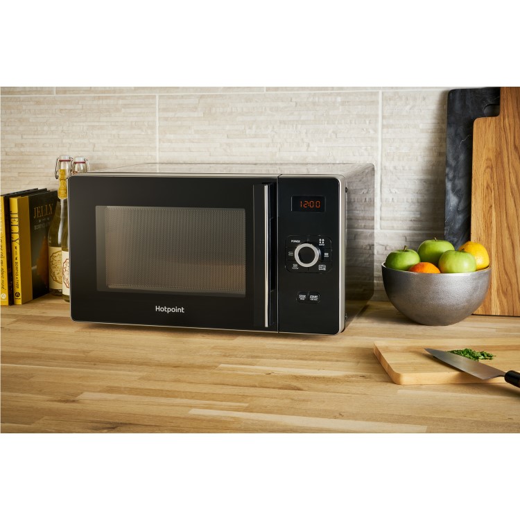 Hotpoint MWH25223B 25L 700W Gusto Grill Microwave - Black