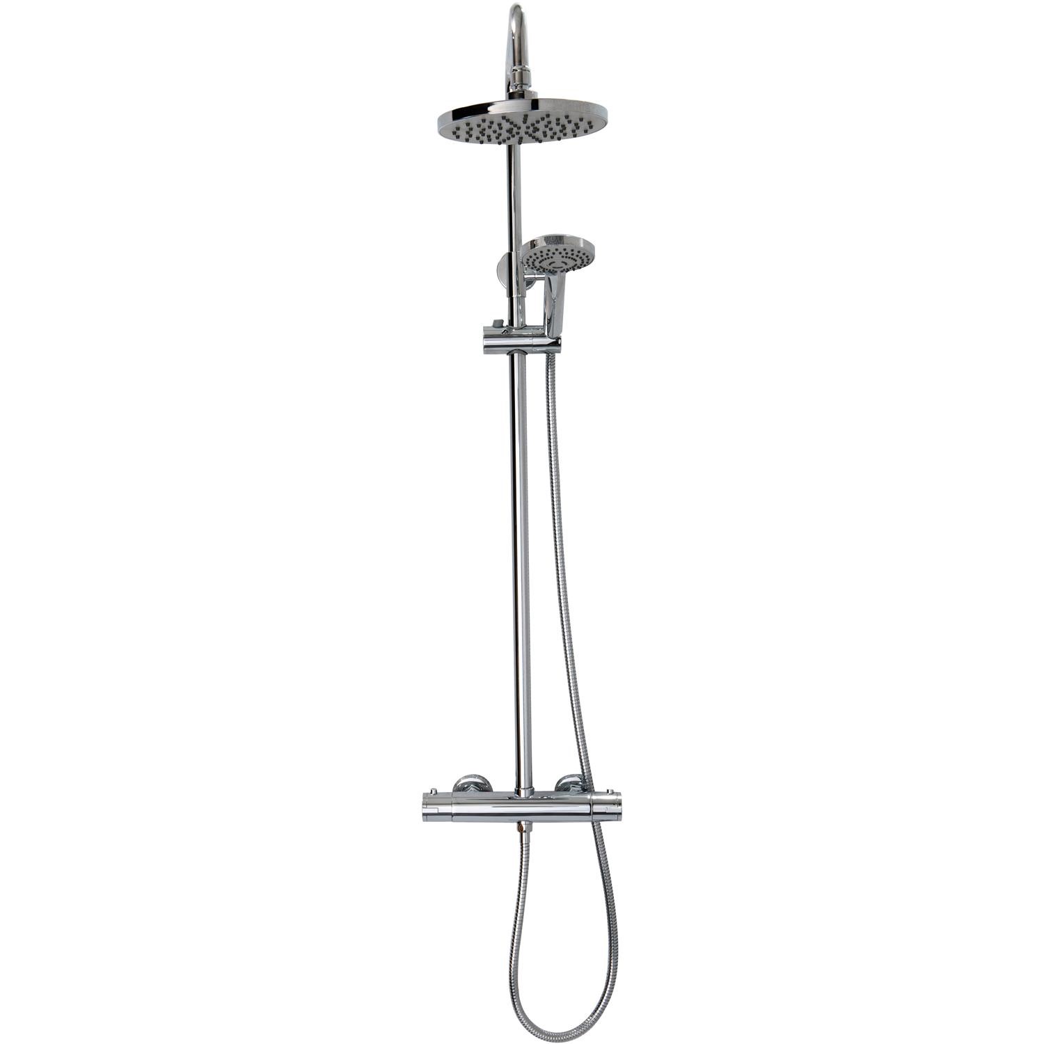 Dio Round Shower with Thermostatic Valve & Slide Rail Kit SK006