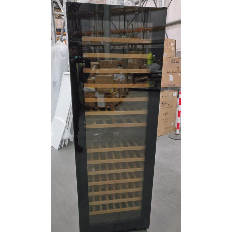 GRADE A3 - CDA FWC860BL Tall 126 Bottle Freestanding Wine Cooler Black