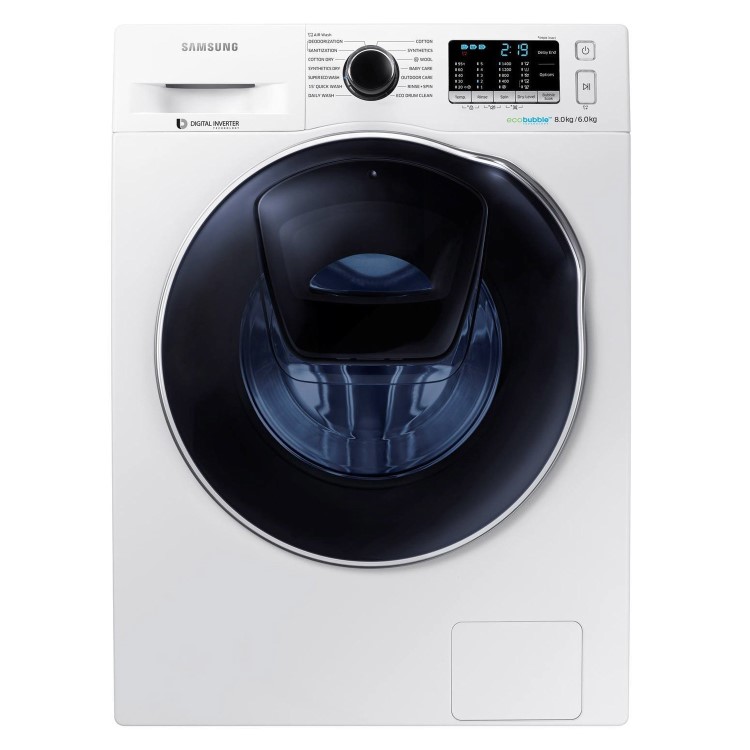 GRADE A1 - Samsung WD80K5410OW 8kg Wash 6kg Dry EcoBubblle/ AddWash 1400rpm Freestanding Washer Dryer - White