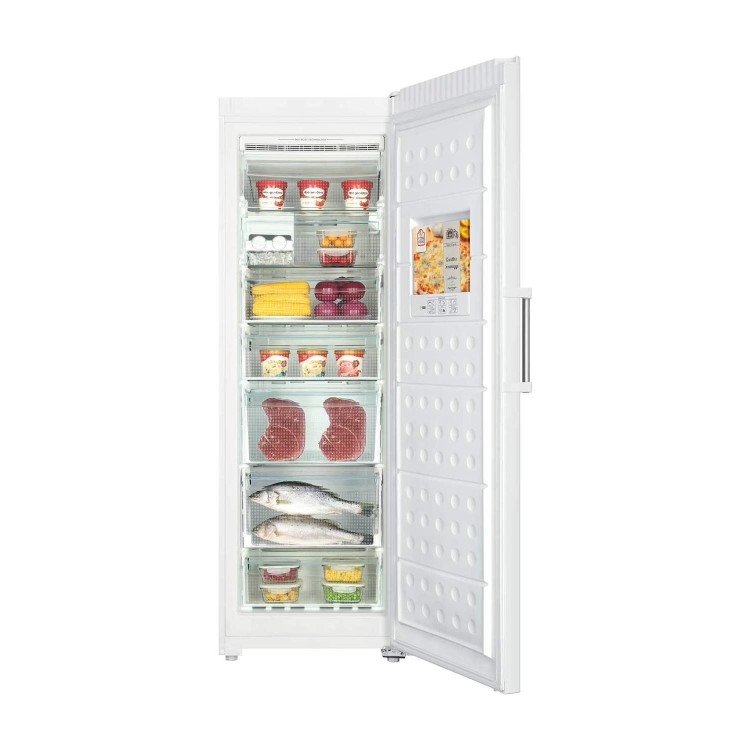 Haier HF-255WAA 60cm Wide Frost Free Freestanding Upright Freezer - White