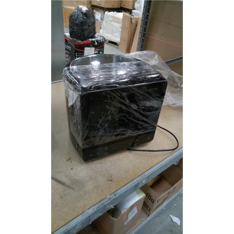 GRADE A2 - Hotpoint MWH1331B 13L 700W Touch Control Freestanding Curve Microwave in Black