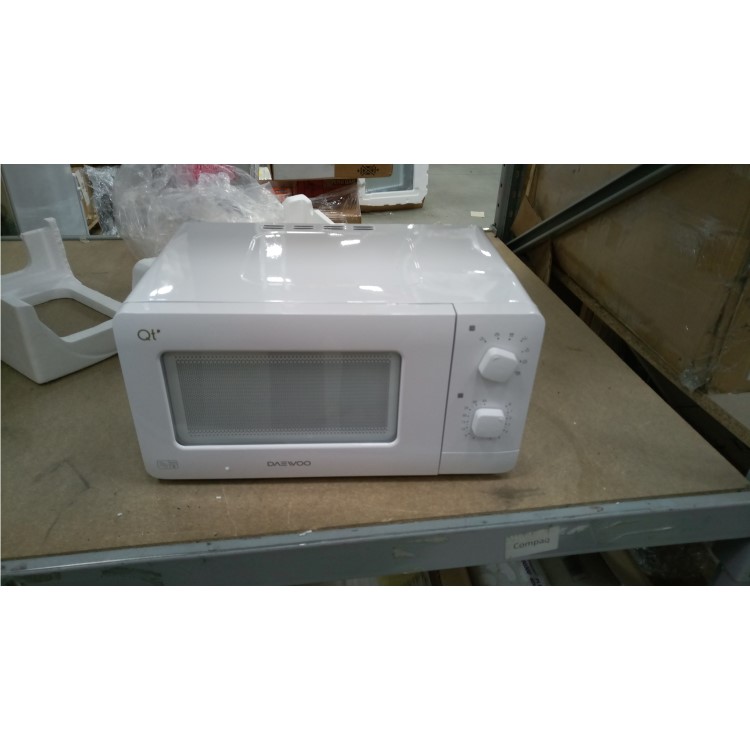GRADE A2 - Daewoo QT1 14L 600W Manual Control Microwave - White - Great For Caravans And Motorhomes