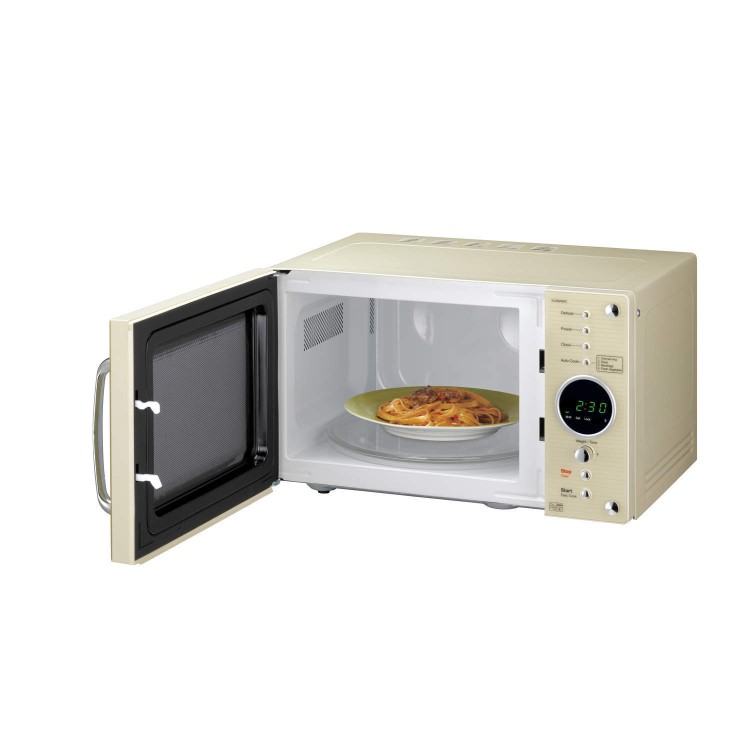 Daewoo KOR8A9RC 23L 800W Retro Design Freestanding Microwave in Cream