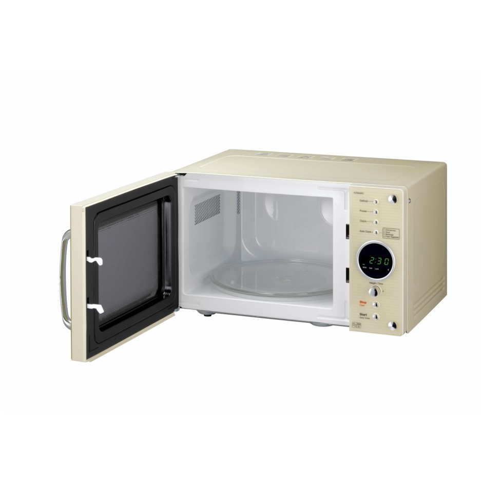 Daewoo KOR8A9RC 23L 800W Retro Design Freestanding Microwave in Cream