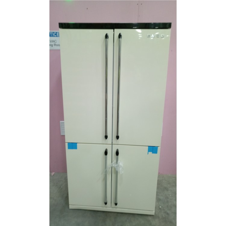 GRADE A3 - Smeg FQ960P 90cm Victoria Cream Freestanding Four Door Fridge Freezer