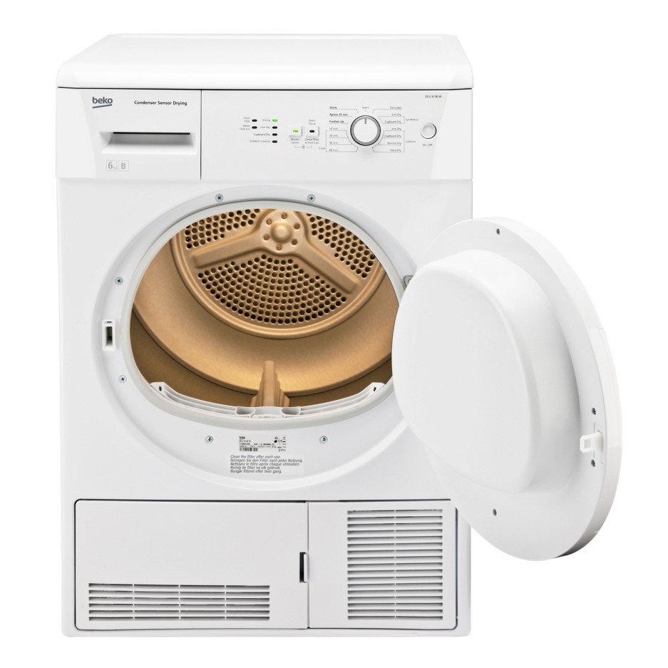 Beko DCU6130W 6kg Freestanding Condenser Tumble Dryer White Appliances Direct