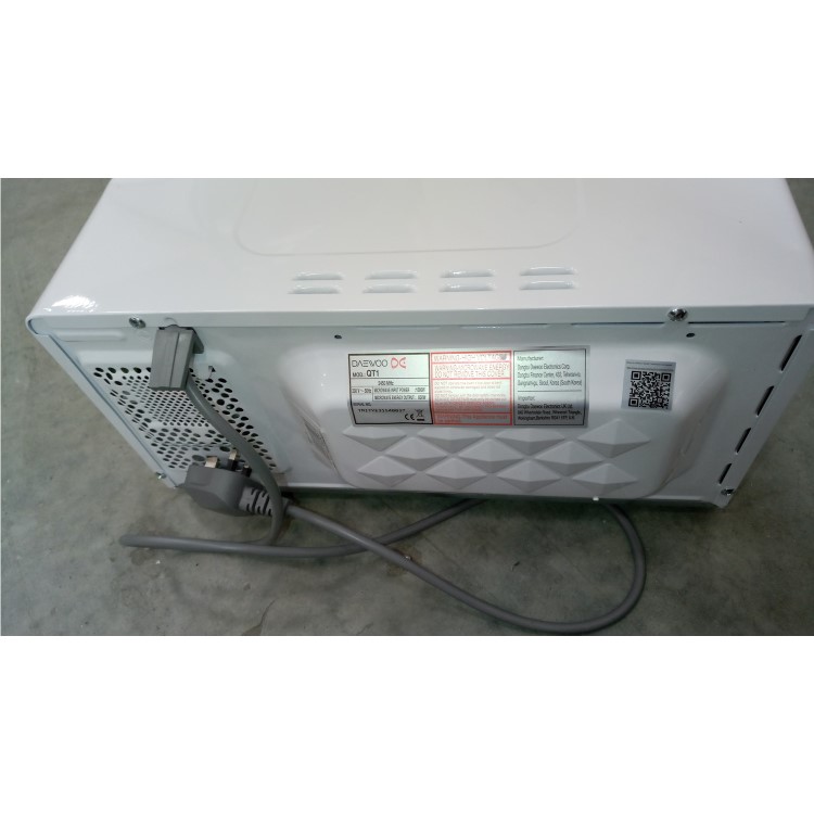 GRADE A2 - Daewoo QT1 14L 600W Manual Control Microwave - White - Great For Caravans And Motorhomes