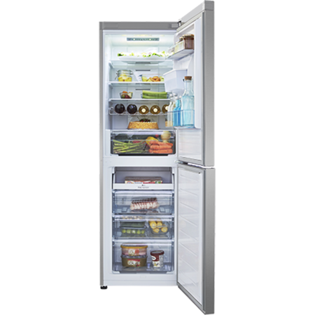 GRADE A2 - Hisense RB381N4WC1 Frost Free Freestanding Fridge Freezer With Water Dispenser Stainless Steel