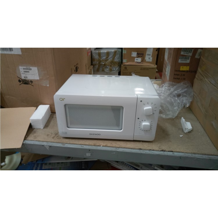 GRADE A2 - Daewoo QT1 14L 600W Manual Control Microwave - White - Great For Caravans And Motorhomes
