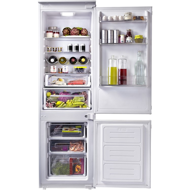GRADE A3 - Baumatic BRCI3180E 54cm Wide 70-30 Integrated Upright Fridge Freezer - White