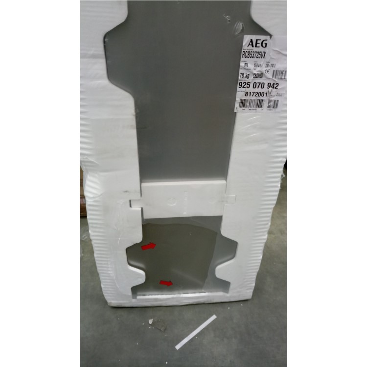 GRADE A2 - AEG RCB53725VX 201x60cm Custom Flex No Frost 60-40 Freestanding Fridge Freezer - Antifingerprint Sta