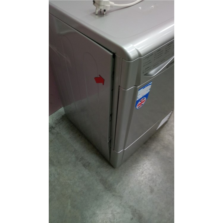GRADE A3 - Indesit IDCL85BHS EcoTime 8kg Freestanding Condenser Tumble Dryer-Silver