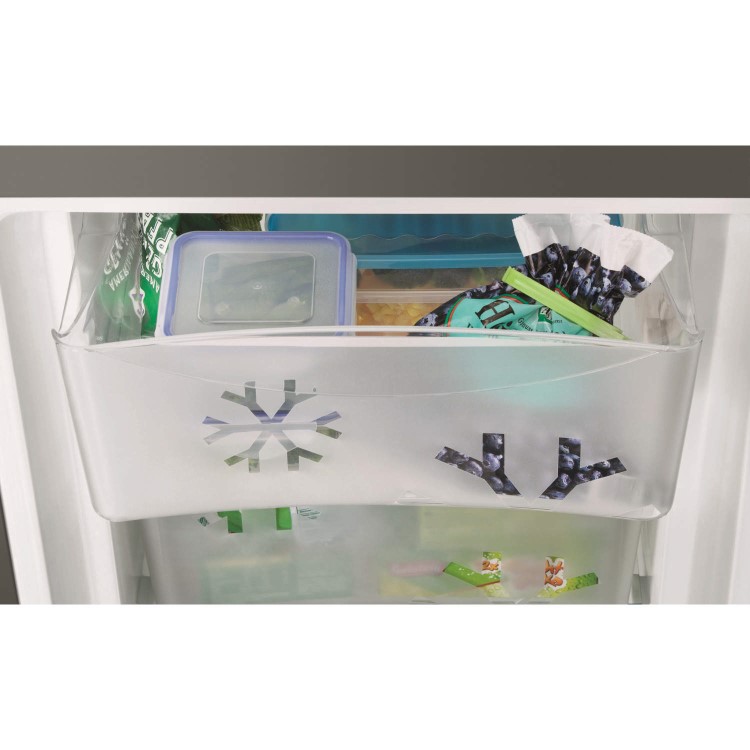 GRADE A1 - Zanussi ZRB34315XA Frost Free Freestanding Fridge Freezer With SuperFresh Drawer - Grey With Antifingerprint Stainless Steel Door