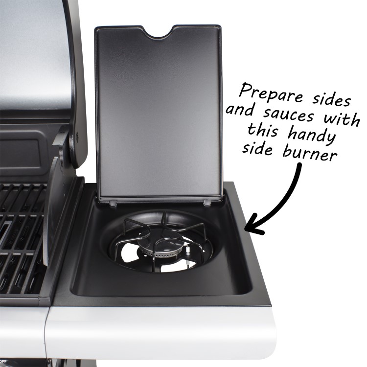 GRADE A1 - The Tennessee Elite 6 Burner Gas Black BBQ - Includes BBQ Cover and Utensil Set