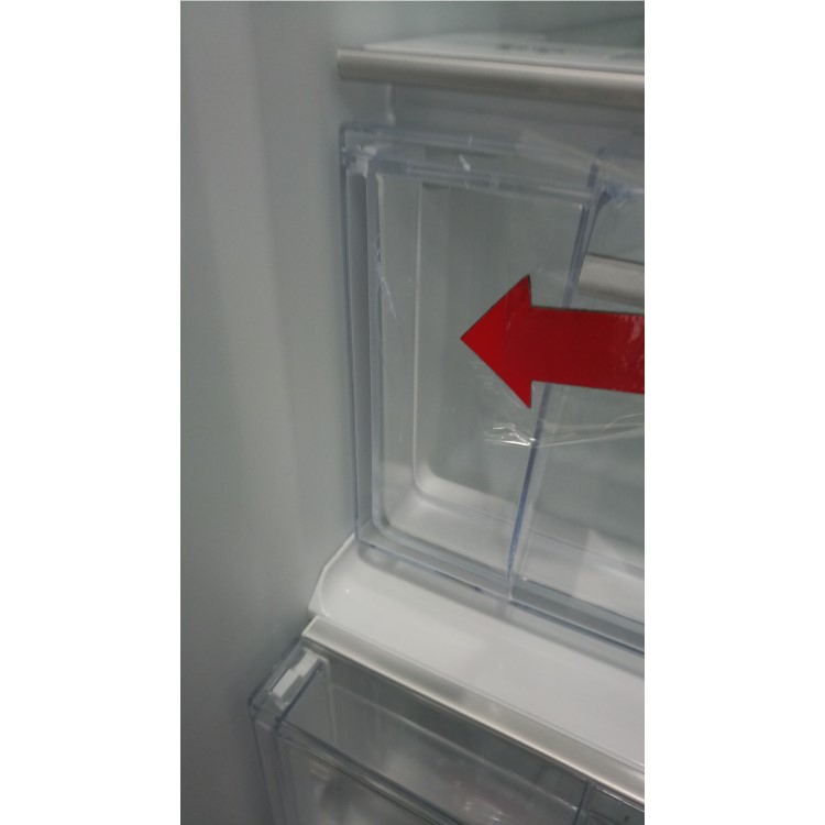 GRADE A2 - Hotpoint FFU3DX Frost Free Freestanding Fridge Freezer With French-style Doors - Stainless Steel