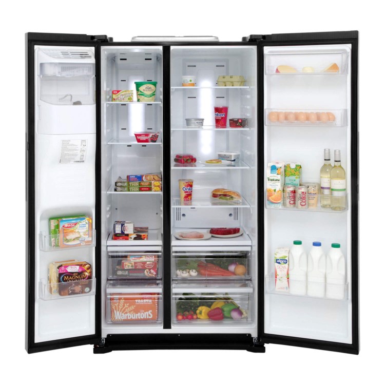 GRADE A1 - Samsung RS7667FHCBC 545L American Freestanding Fridge Freezer - Black