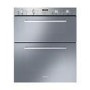 GRADE A3 - Smeg DUSF44X Cucina Electric 60cm Stainless Steel Double Under Counter Multifunction Oven With New Style Controls