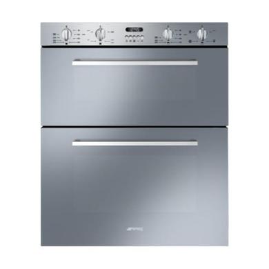 GRADE A3 - Smeg DUSF44X Cucina Electric 60cm Stainless Steel Double Under Counter Multifunction Oven With New Style Controls