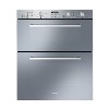 GRADE A3 - Smeg DUSF44X Cucina Electric 60cm Stainless Steel Double Under Counter Multifunction Oven With New Style Controls