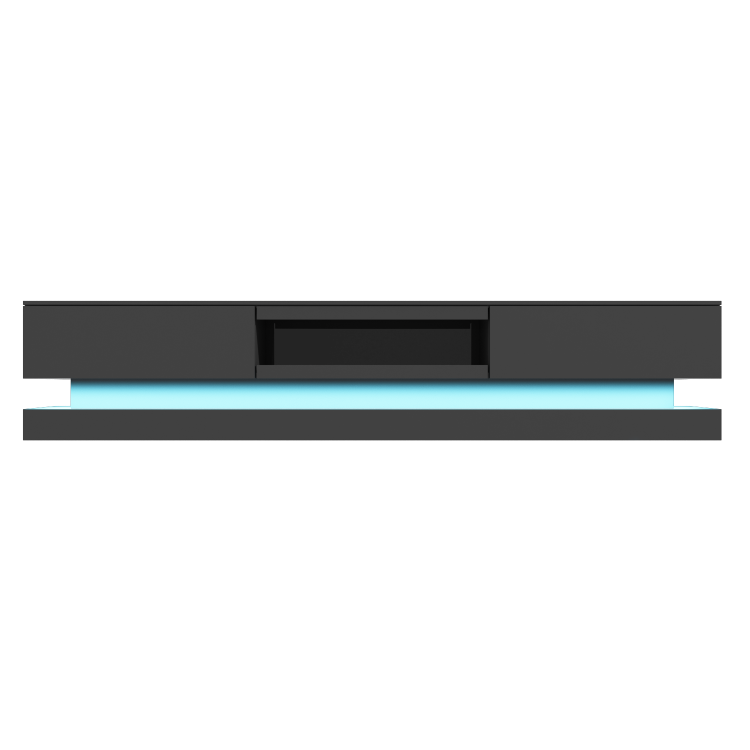 Evoque Large Grey High Gloss TV Unit with Lower LED Lighting - TV's up to 70"