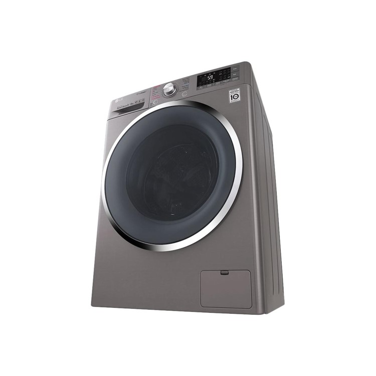 LG F4J8FH2S 9kg Wash 6kg Dry Eco Hybrid Freestanding Washer Dryer With TrueSteam And SmartThinQ - Shiny Steel